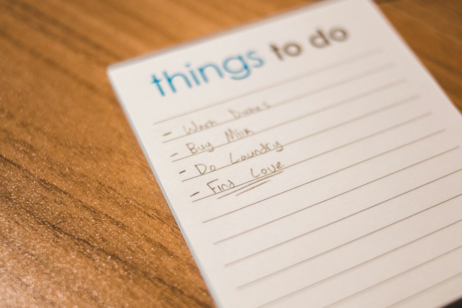 Photo documenting daily habits